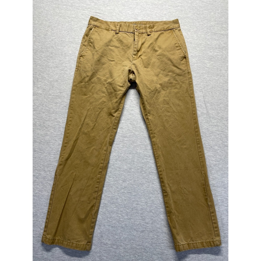 Old Navy Chino Pants Mens 32x30 Brown Slim Fit Straight Leg Slash Pockets Casual